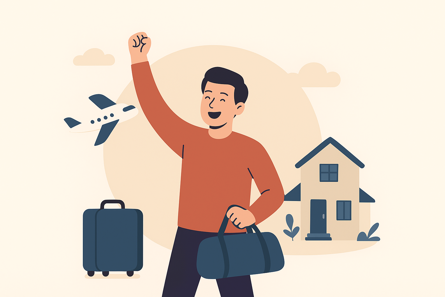 Jovem-e-aviao-em-um-cenario-sereno O Que Todo Adulto Precisa Ter até os 30